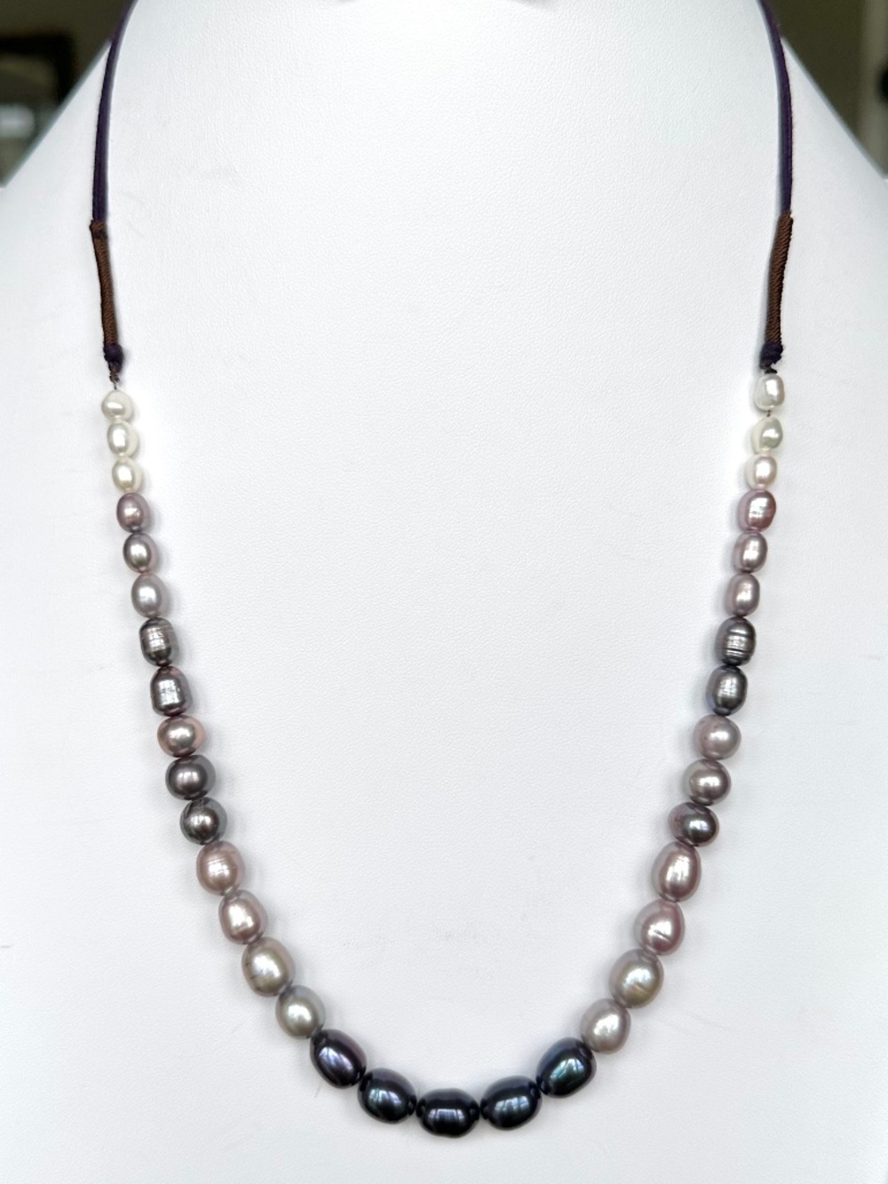 NWT Peyote Bird Free Spirit 26" Ombré Pearl Purple Cord Concho Charm Necklace